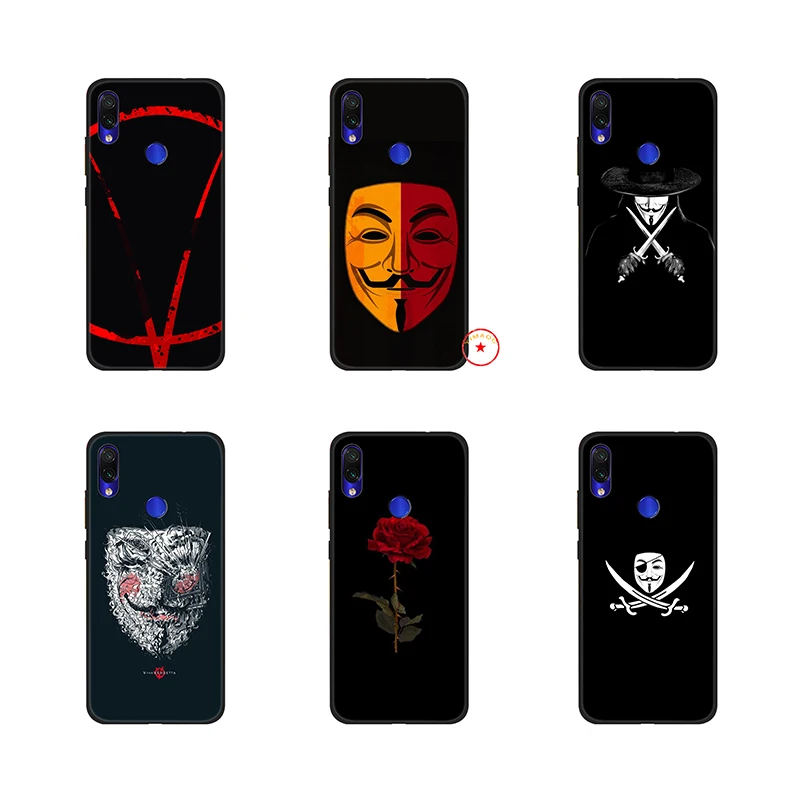 Мягкий силиконовый чехол V для Vendetta Xiaomi Redmi Note 8 7 6 5 Pro 4X 5A |