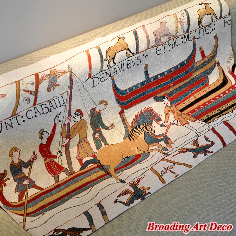 

BAYEUX-II MEDIEVAL OLD WORLD TAPESTRY WALL HANGING JACQUARD WEAVE GOBELIN HOME TEXTILE DECORATION AUBUSSON COTTON 100% 139X80CM