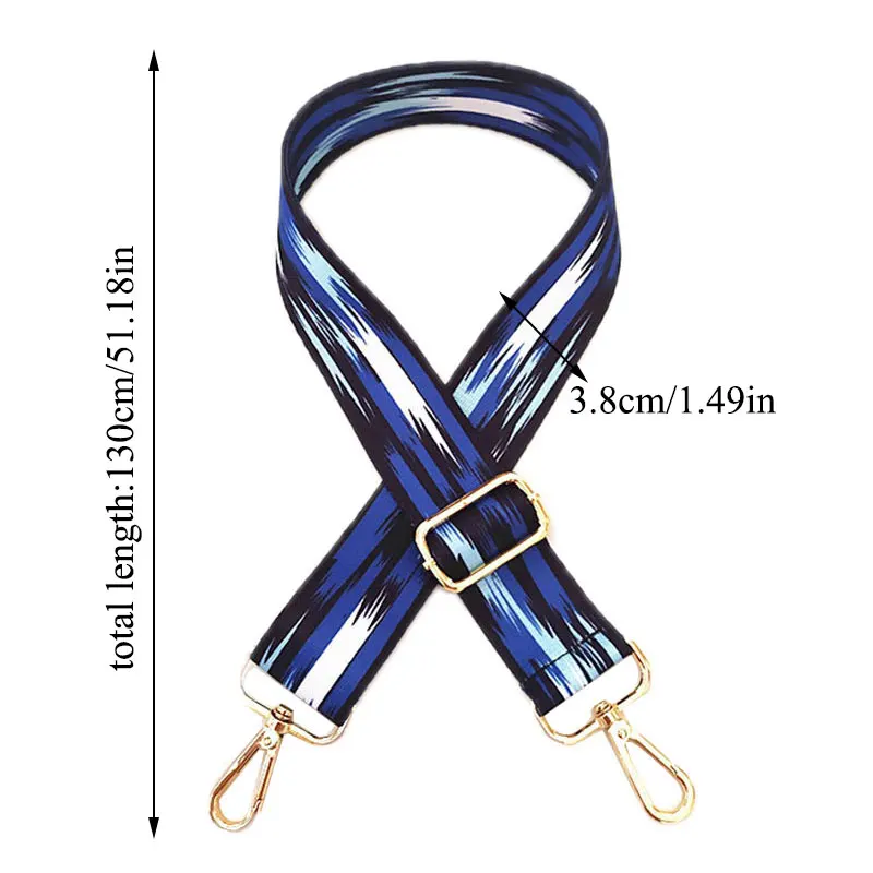 Ремешок для женской сумки радужной расцветки 130 см регулируемый ремешок на плечо