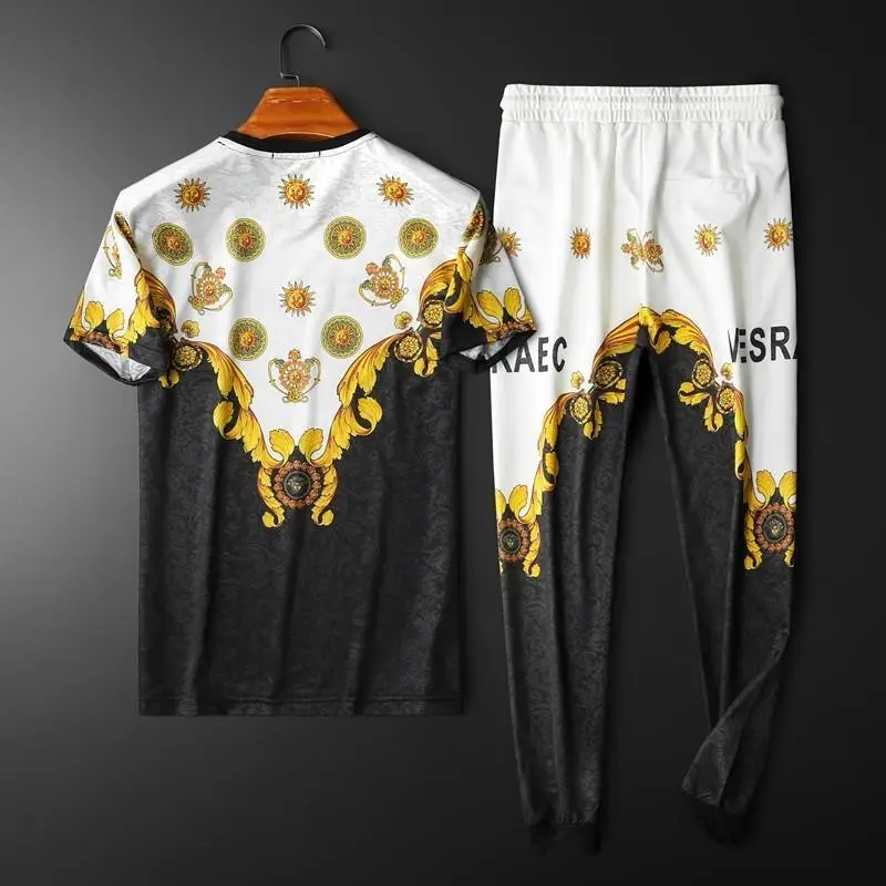 

2021 Spring and Summer Printed Personalized Suit Boys ' Clothing Trend Handsome Short Sleeve Trousers Fashion T-shirt Two Piece