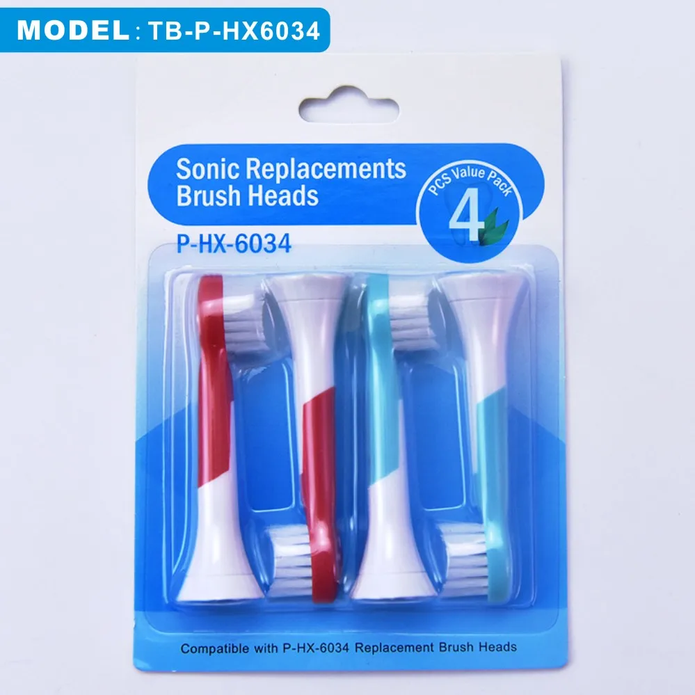 HX6034 4 шт./лот HX6064 Вибрирующая зубная щетка Сменная головка для Philips Sonicare proresyota Xiaomi HX6013 - Цвет: HX6034