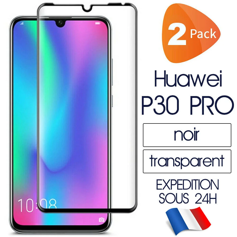 

Film protection intgrale verre tremp bord incurv For Huawei P30 LITE P30 PRO
