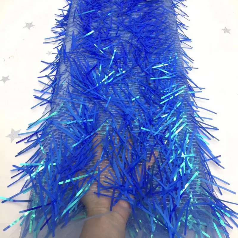 

Luxury yellow fabric embroidery tulle mesh lace fabric with sequins 2020 high quality sequins lace fabric for bridal dress