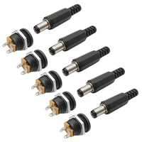 5 52 1 12v 3a plastic male plugs dc022 dc power socket female jack screw nut panel mount connectors terminal adapter