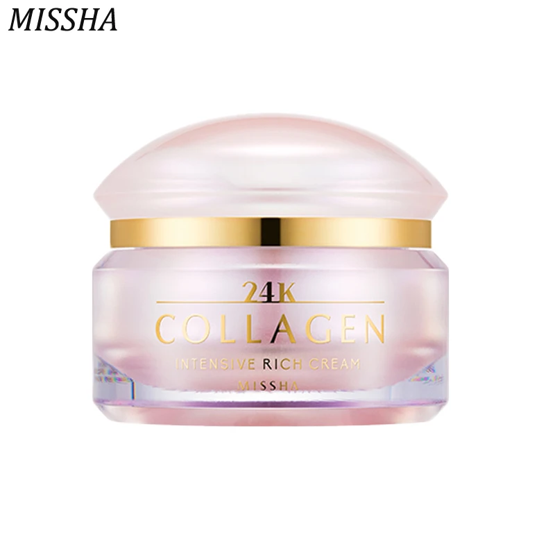 Коллагеновый интенсивный увлажняющий крем MISSHA 24K 50 мл против старения уменьшает