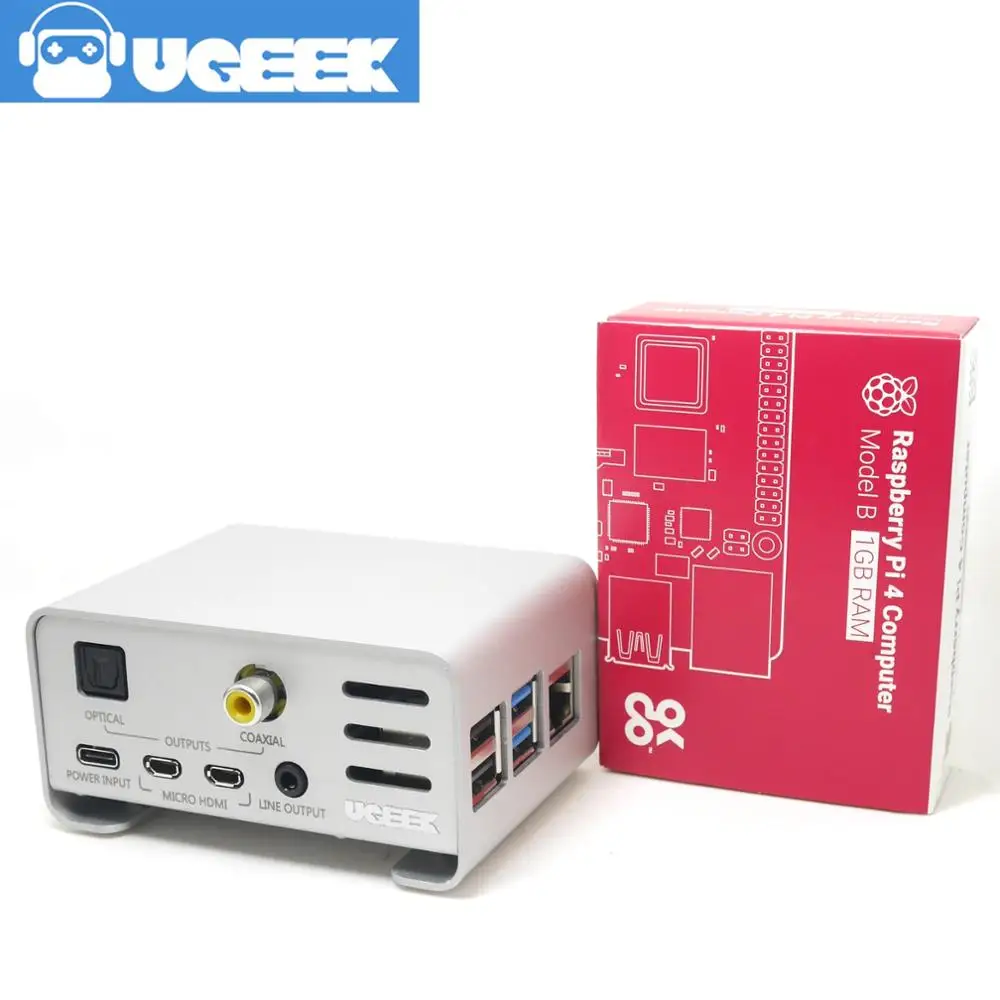 DigiProCase1GPi4 Алюминиевый корпус и UGEEK AOIDE Digi Pro работают с Raspberry Pi 4 Модель B/4B | DIY ваш HiFi плеер построить с Raspberry Pi - Цвет: DigiProCase1GPi4