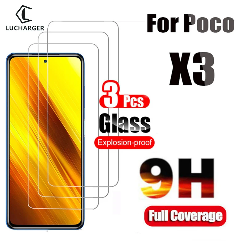 

3PCS Tempered Glass for Xiaomi Poco X3 NFC Screen Protector on Xiaomo Mi POCO X3 Mi X3 Protective Glass for Xiaomi Poco X3 Film