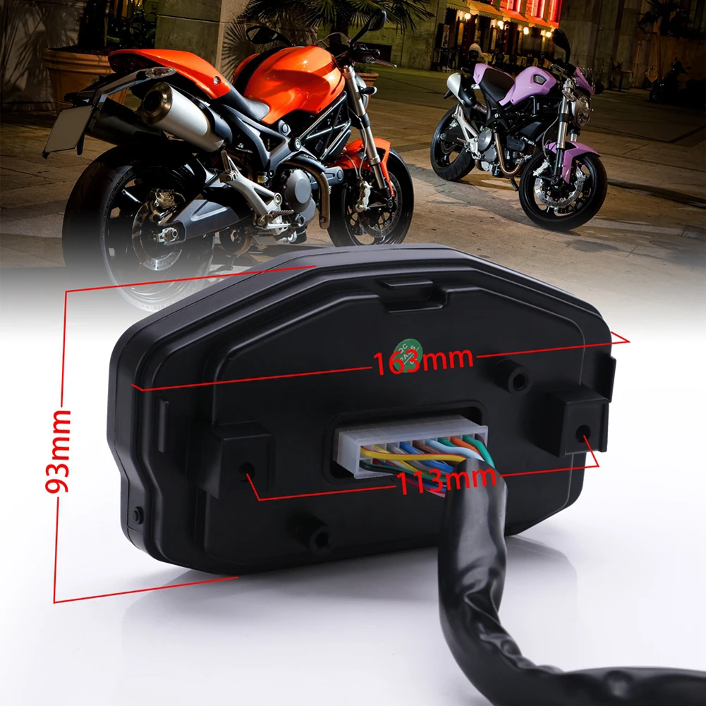 

Universal Motorcycle LCD Digital Speedometer Odometer Backlight Motorcycle Odometer Backlight Tachometer Gauge DC 12V