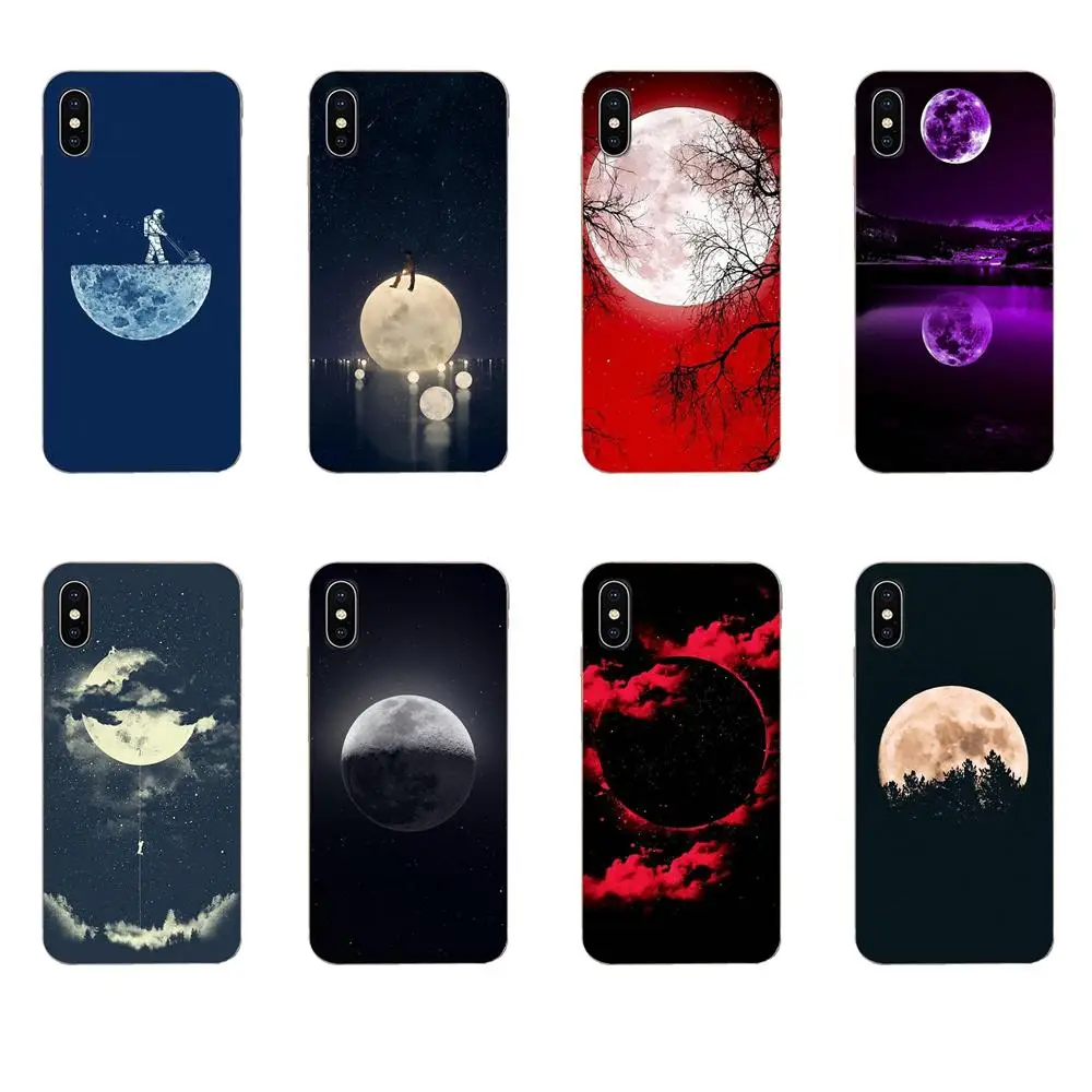 Модные Потрясающие Красивые Чехлы из ТПУ с Луной для HTC Desire 530 626 628 630 816 820 One A9 M7 M8 M9