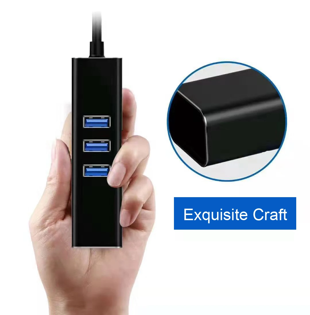 4в1 Type C USB 3 0 RJ45 Ethernet адаптер 100 Мбит/с концентратор Lan USBC для MACBOOK Air Pro Dell ASUS ноутбук