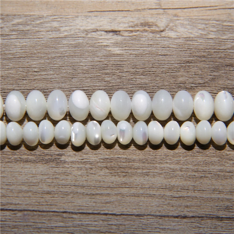 Белые бусины в форме колеса из натурального жемчуга овальные круглые