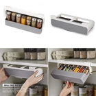 Самоклеящаяся Подставка под полку для специй, кухонный органайзер для приправ, скрытый держатель для макияжа, инструменты