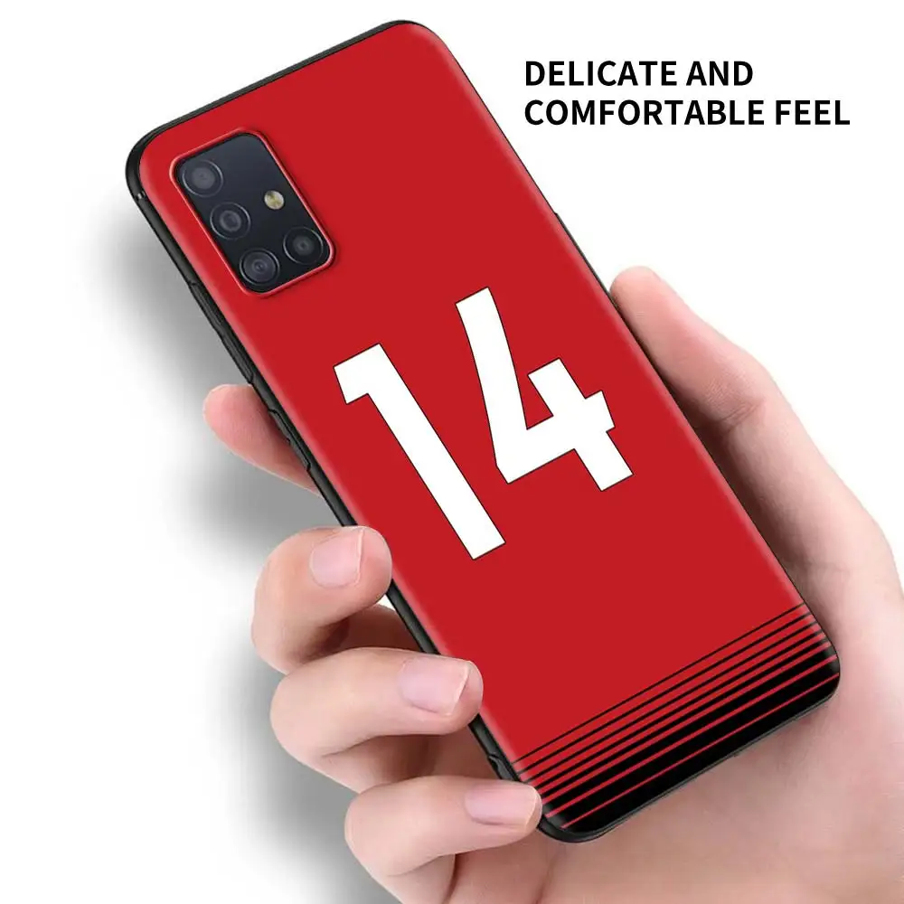 

Case For Samsung Galaxy A51 A71 A21s A31 A72 A52 A32 5G A12 A41 A11 Black Flexible Soft Phone Shell Cover Sac Number Football