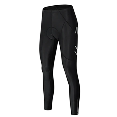 Polyester Weimostar мужские велосипедные штаны с подкладкой Coolmax гелевые Зимние флисовые теплые длинные штаны MTB велосипед гоночный велосипед облегающие черные светоотражающие - Цвет: Polyester