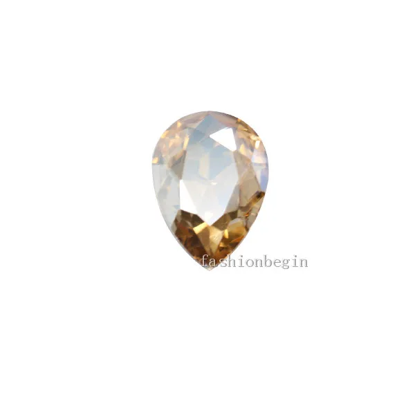 gold champagne 30p 4x6 мм каплевидный цвет с заостренным фольгированным дном задняя Стеклянная Каменная граненая кристаллическая Стразы для дизайна ногтей бриллиантовые драгоценные камни бусины для изготовления ювелирных изделий - Цвет: gold champagne