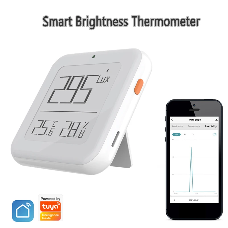 

Tuya Bluetooth-compatible Temperature And Humidity Sensor Indoor Hygrometer Thermometer With LCD Display Smart Life App Control