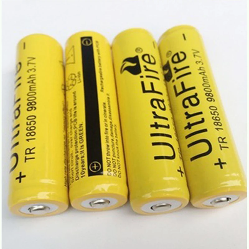 New Original 18650 3.7 v 9800 Mah Lithium Rechargeable Battery(No PCB) For flashlight batteries