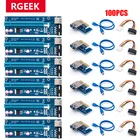 RGEEK 100 шт. Ver006 Usb 3.0 Pci-E Райзер Ver 006S GPU Express 1X 4X 8X 16X удлинитель адаптера карты Sata 15Pin к 4 Pin кабель питания