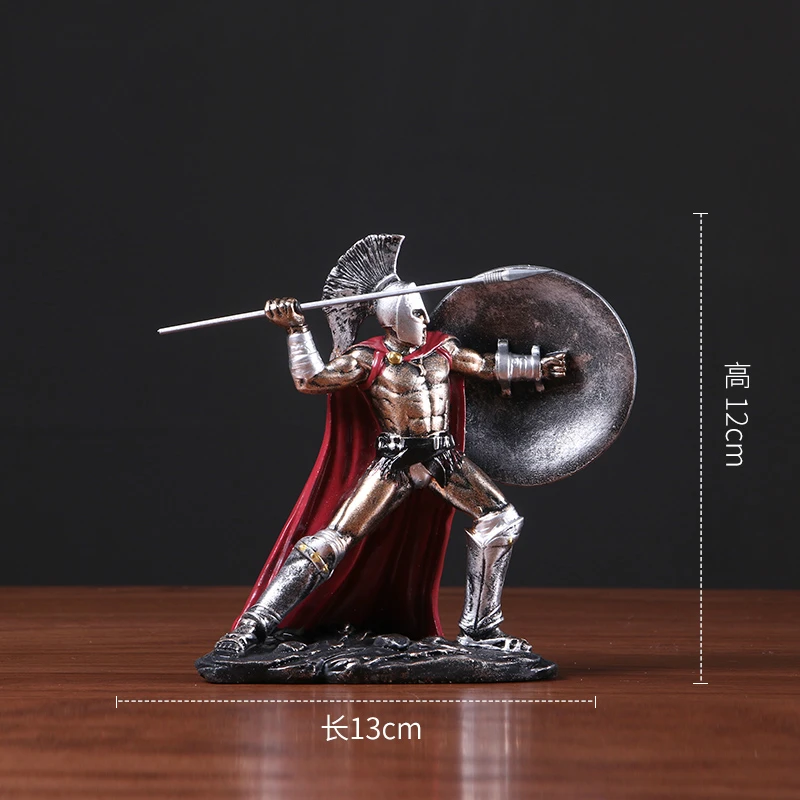 Европейский Винтажный домашний декор Спарта статуи броня модель миниатюрные