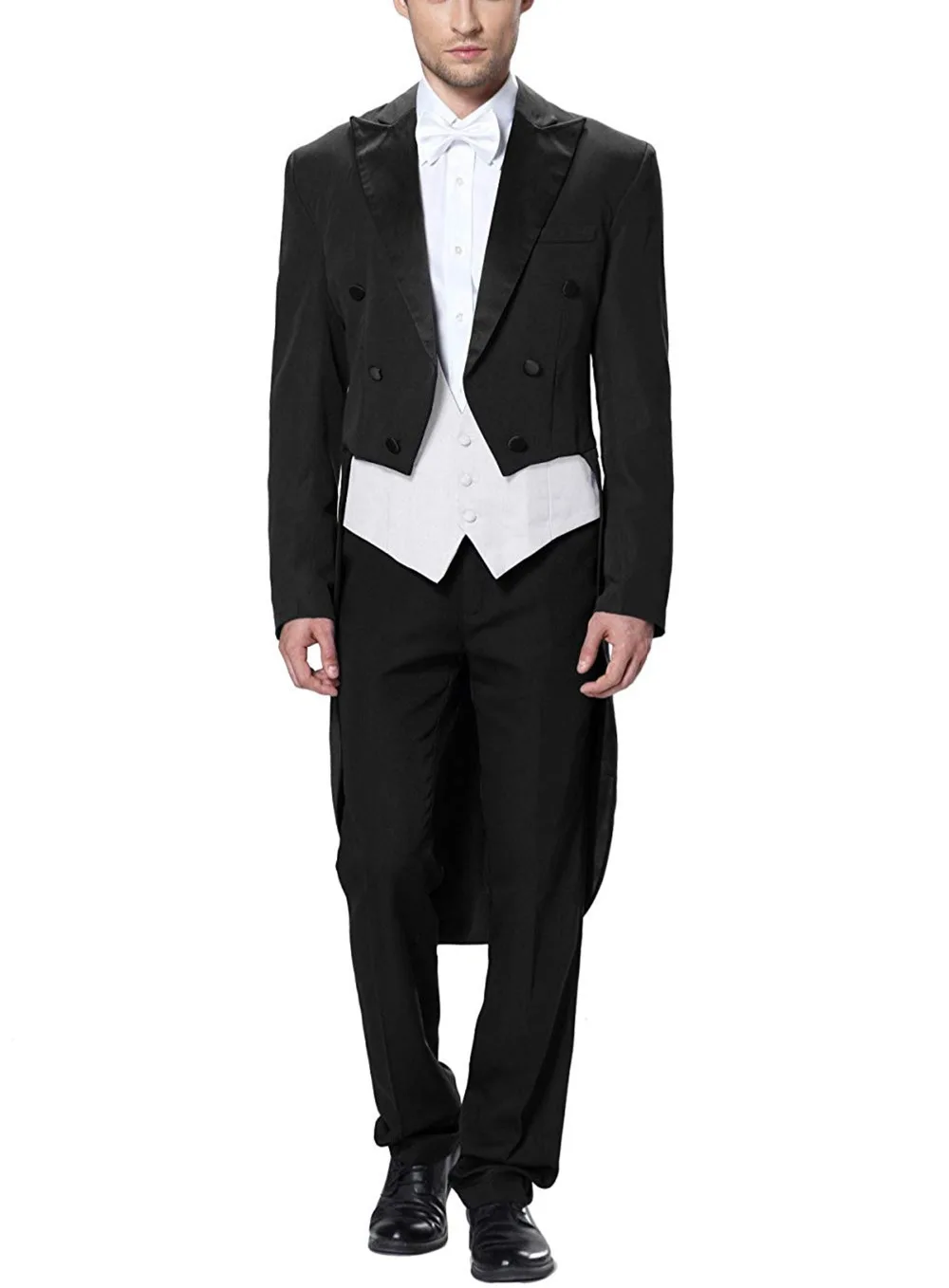 Men's White House Steward Dress Leisure Tuxedo 3-piece Suit Business Blazer Jacket Vest & Pants