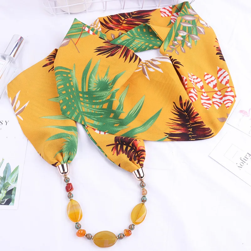 Шарфы с подвесками летние шарфы принтом модные аксессуары шифоновый мягкий