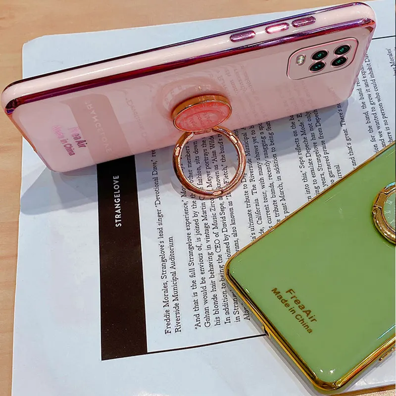 Luxury Silicone Case For Xiaomi Mi10 Lite phone Case For Xiaomi mi10 Pro Cover Shockproof Stand Holder Case Xiaomi Mi 10 Lite