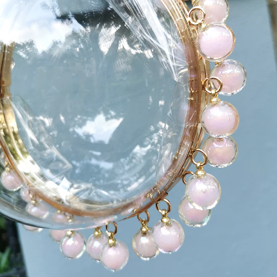 Прозрачная вечерняя сумочка для женщин роскошный клатч со стразами и жемчугом