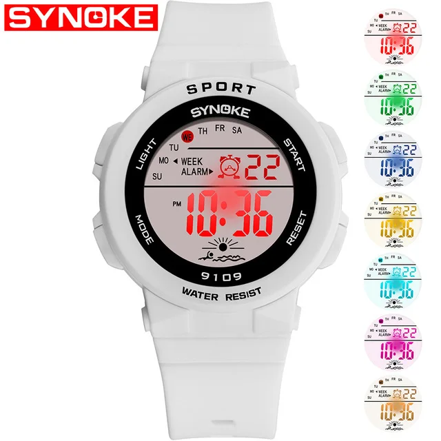 9109 white Новые светодиодные цифровые армейские часы для мужчин, 50 м, для дайвинга, для плавания, спортивные часы, модные уличные наручные часы для мужчин и женщин, Relogio Masculino - Цвет: 9109 white