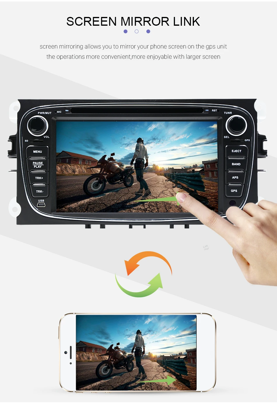 Eunavi 2 Din " Android 9,0 автомобильный dvd-плеер радио онлайн карты gps навигация wifi для Ford focus II Galaxy Transit Tourneo Mondeo