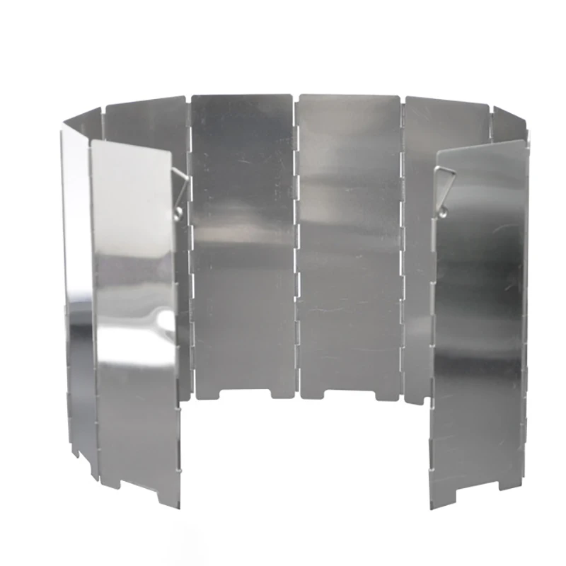 

Outdoor Stove Windshield Foldable Camping Cooking Burner Windproof Screen Aluminum Alloy Picnic Stove Windshield With Bolt Bag