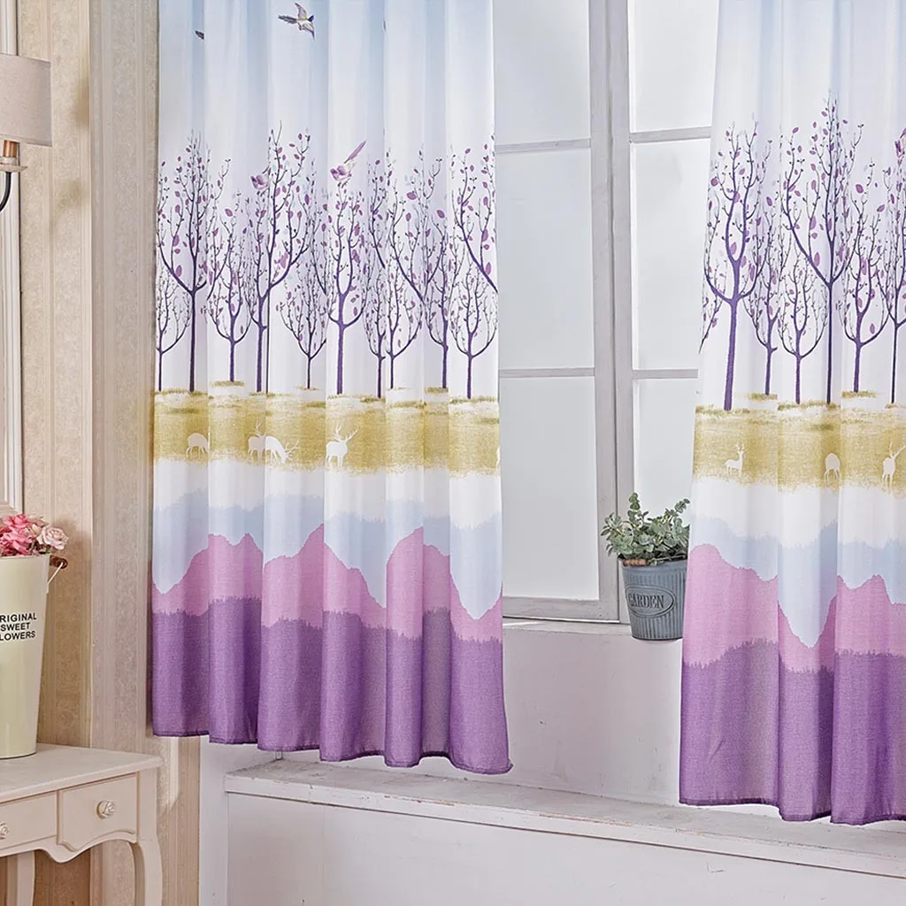 Занавеска для окон и дверей с принтом китайского дерева драпировка из прозрачной