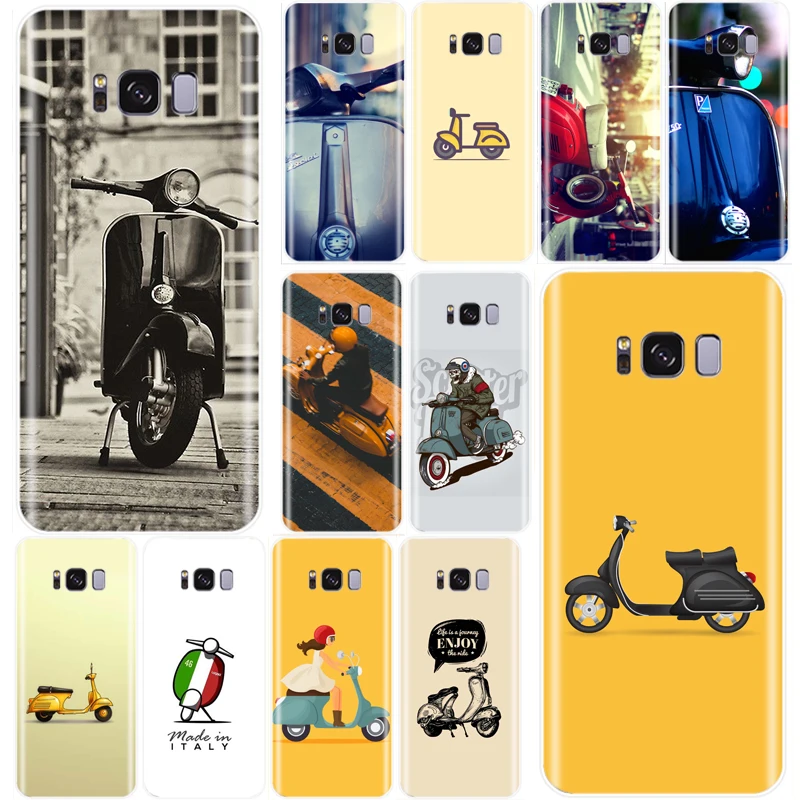 Чехол Vespa для скутера мягкий силиконовый чехол из ТПУ телефона Samsung Galaxy NOTE 8 9 S7EDGE S6