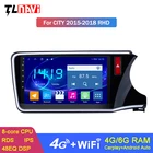 Android 10 DSP CARPLAY 6G + 128G 10,1 дюймов IPS + 2.5D Автомобильный GPS-навигатор для Honda City Greiz Gienia 2015-2018 RHD