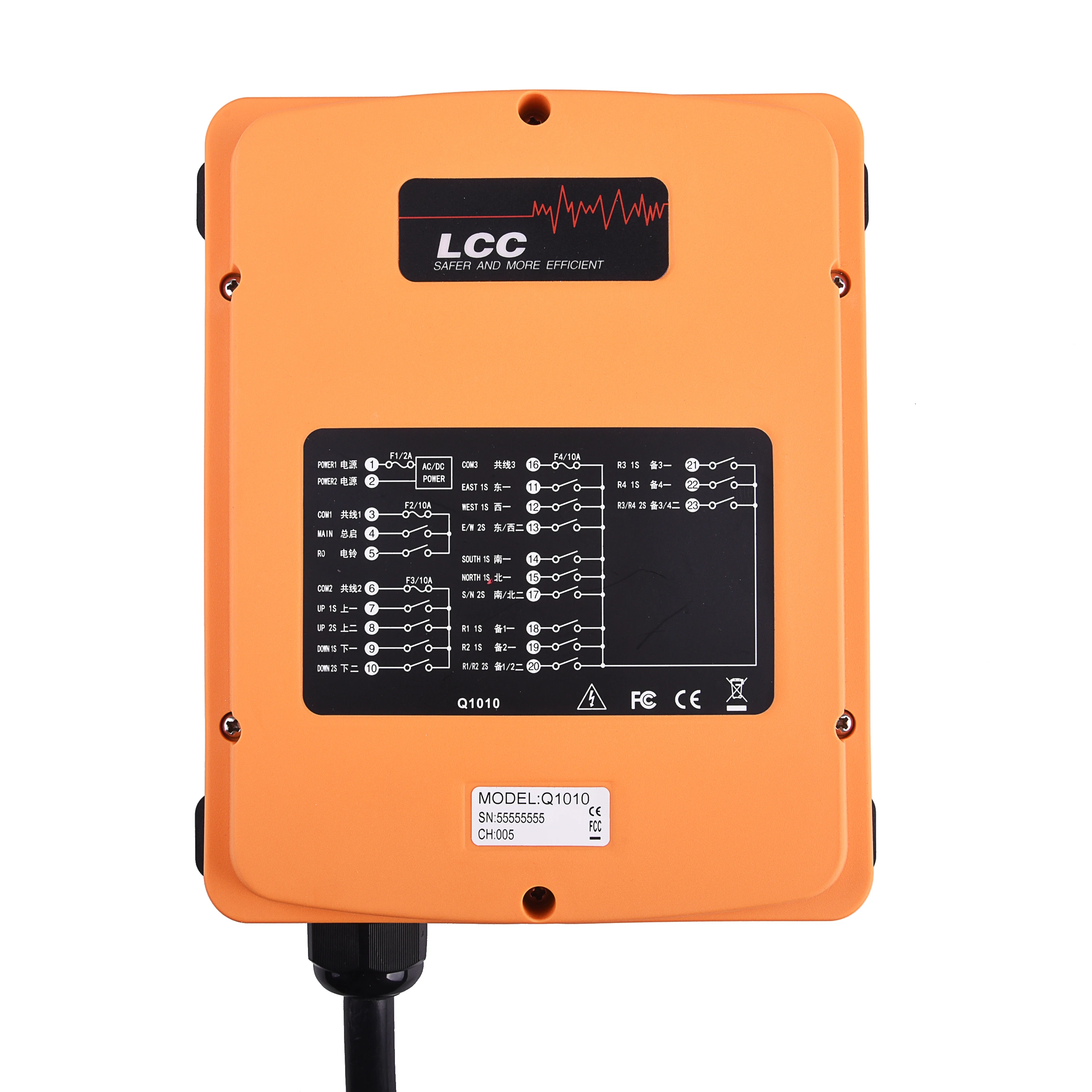 

Q1010 Pump lift wireless telecrane overhead crane radio remote control
