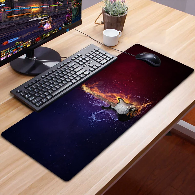 

Guitar Mouse Pad Mat Computer Mousepad 90x40cm Natural Rubber XXL Mouse pad gamer desk mat Computer Gamer keyboard Mouse 90x40cm