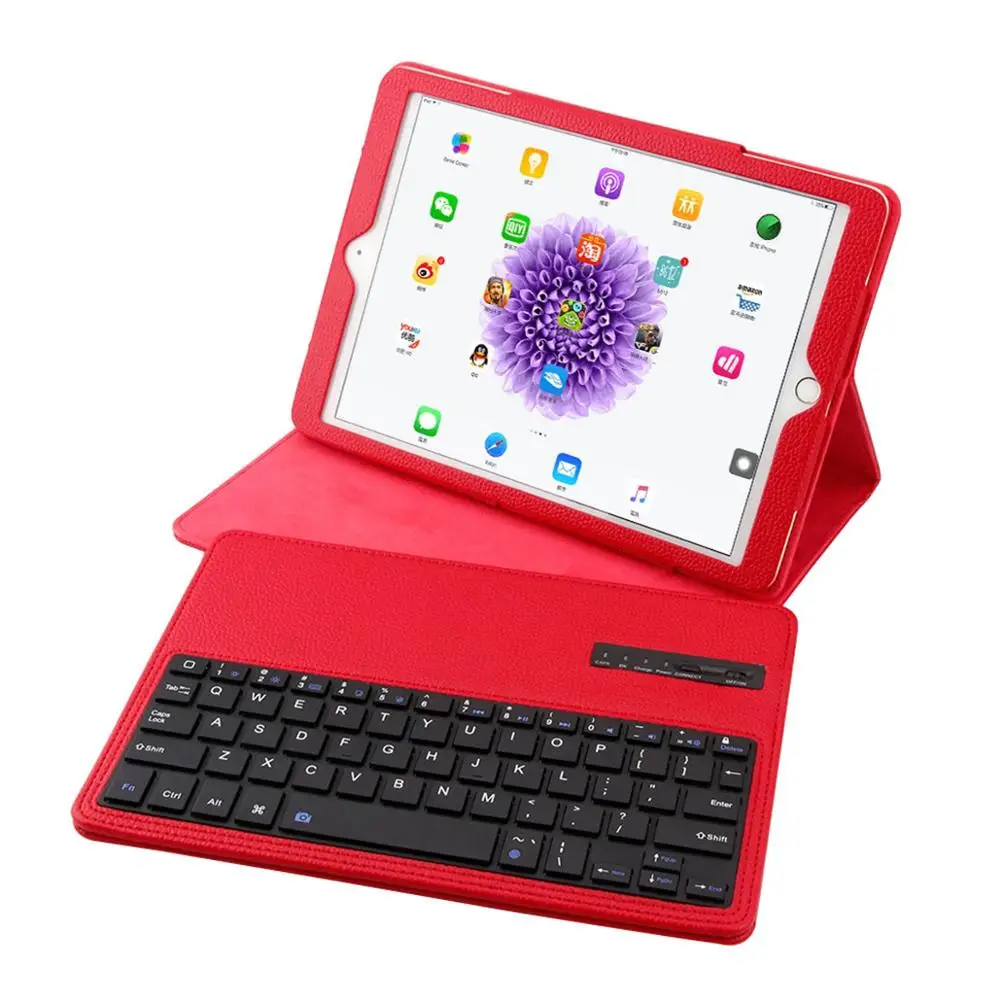 

Wireless Bluetooth Keyboard Case for 2017 2018 new Ipad 9.7‘’ air1 2 pro9.7 wireless Keyboard 9.7‘Litchi leather Cover Keyboard