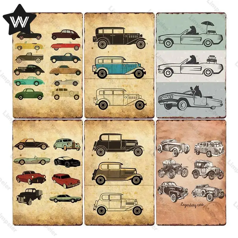 

Металлический знак для автомобилей, винтажные стикеры на стену, жестяной знак, классическая металлическая табличка для гаража, декор для му...