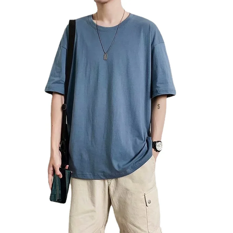 

Men's Oversized Plain T-shirt Loose Streetwear for Bodybuilding Fitness Lifestyle Streetwear Hip-hop Tops