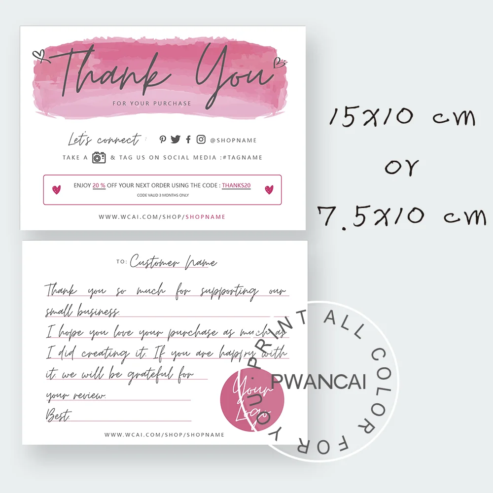 Сделай сам розовая визитная карточка Двусторонняя упаковка вставные карточки