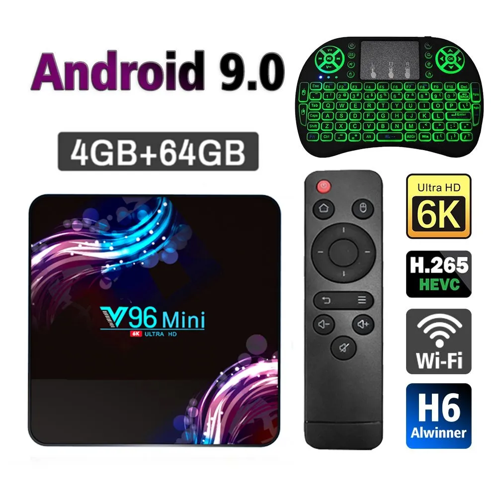 Приставка Смарт-ТВ 2020 года Android 9 0 4 ГБ 64 Ultra 6K HD Youtube медиа-плеер 2 4G и 5G ТВ-приставка