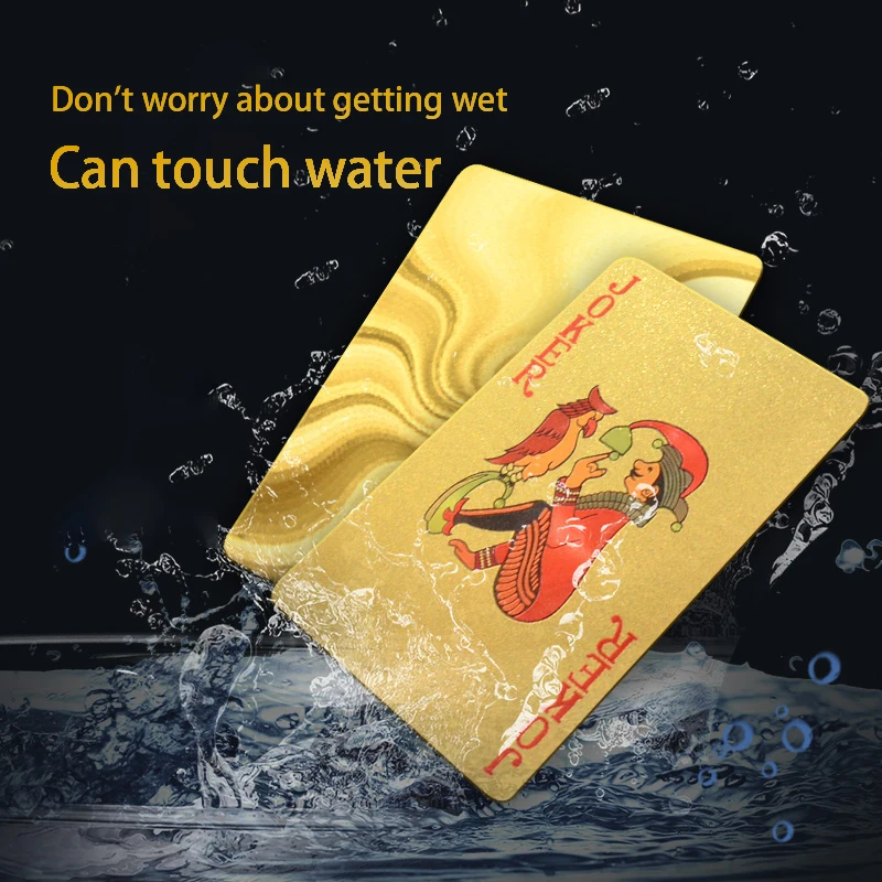 Покрытыем цвета чистого 24 каратного золота игральных карт игры в покер колода