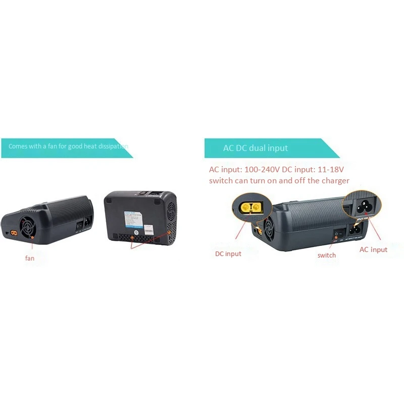 

HTRC C240 Balanced Lithium Battery Charger Model Aircraft Charger Toy Remote Control Airplane LIPO Charger B6 US Plug