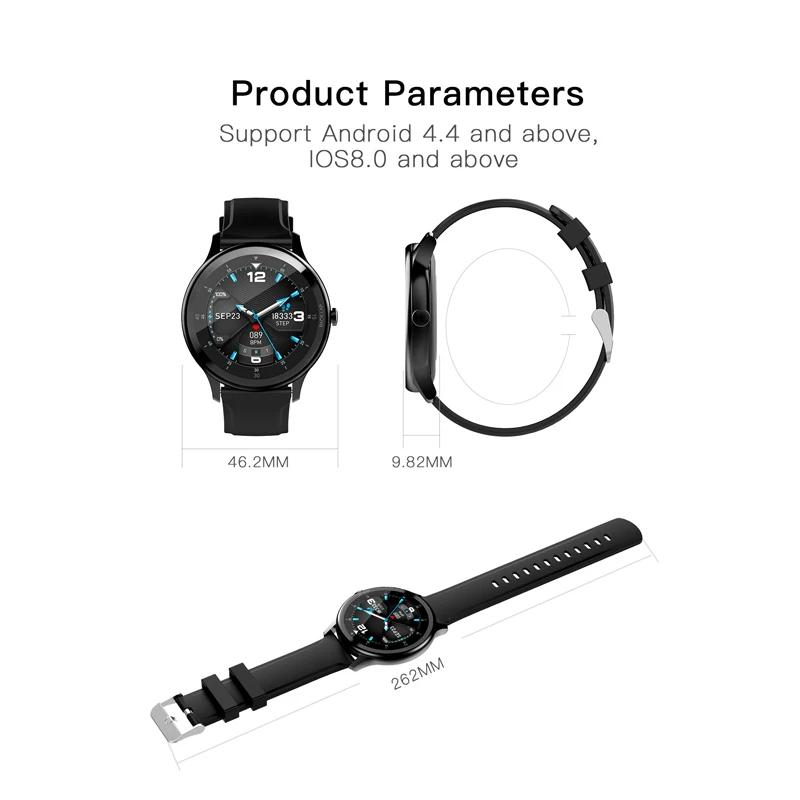 

Smart Watch Bluetooth Sports Watch For Adults Heart Rate Monitor IP68 Waterproof Call Reminder Notification Vibration 2021