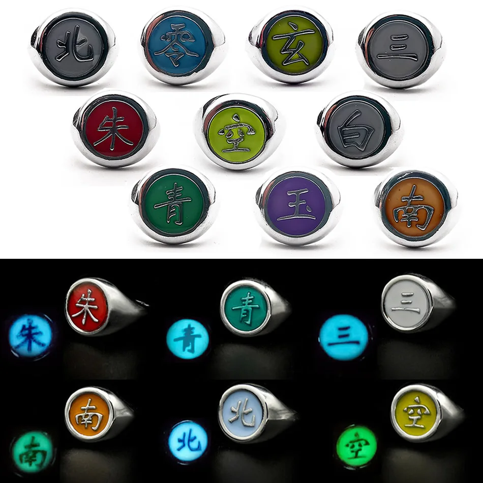 Светящееся защитное кольцо Наруто аксессуары для экшн-фигурок в стиле ночи