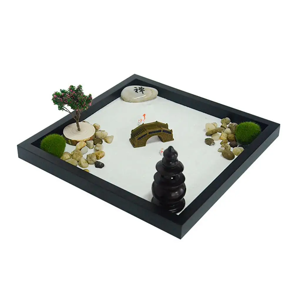 

Zen Garden Japanese Zen Garden Kit Innovative New DIY Mini Zen Garden Meditation Zen Gifts Sand Garden Kit For Table Micro Lands