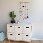 Детские Мобильная подвеска Европейский Стиль жгутовых полосок Радуга настенные украшения DIY babybett подвесные Детские мобиль Bed Bell игрушка держатель кронштейн