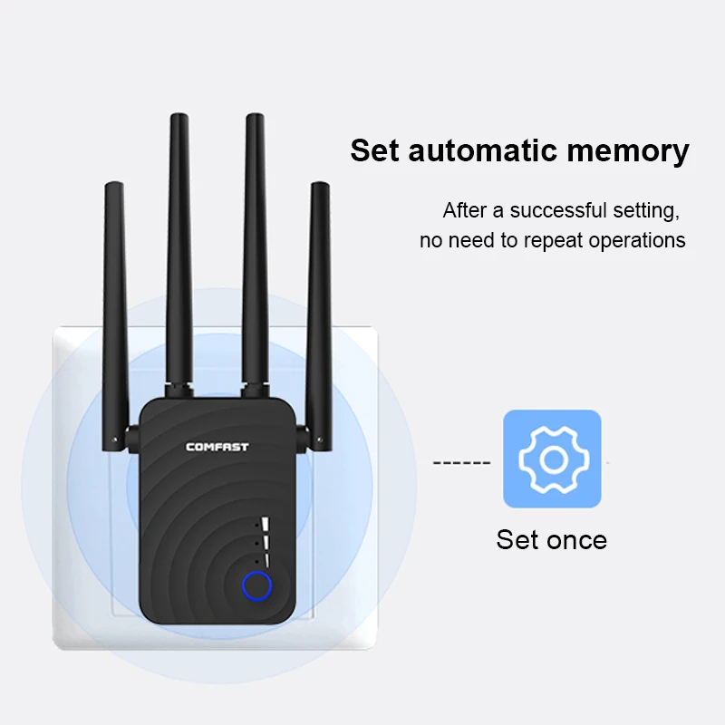 1200 Мбит/с беспроводной Wifi удлинитель ретранслятор/маршрутизатор