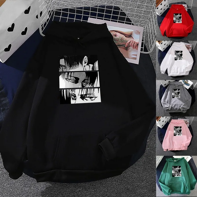 

Anime Attack On Titan Print Pullovers Hoodie Japan Loose Hip Hop Sweatshirt Punk Streetwear Harajuku Women Gothic Hoodie Tops