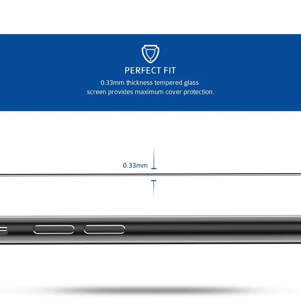 Mpow 2 шт. прозрачная Защита экрана для iPhone 7 9H твердость 0 33 мм тонкое закаленное