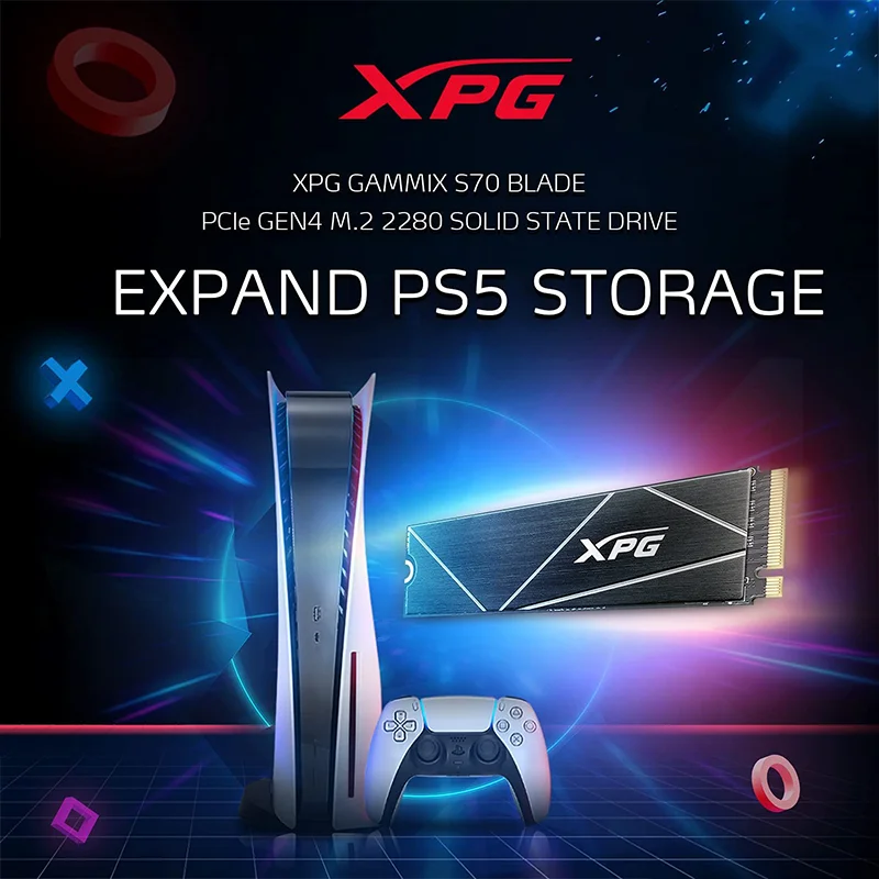 ADATA XPG GAMMIX S70 Blade 1 ТБ 2 PCIe Gen4 M.2 2280 внутренний игровой SSD до 7400 дюйма для ноутбука